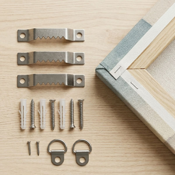 Kit système accrochage toile tendue tableau fixation murale tableaudesign