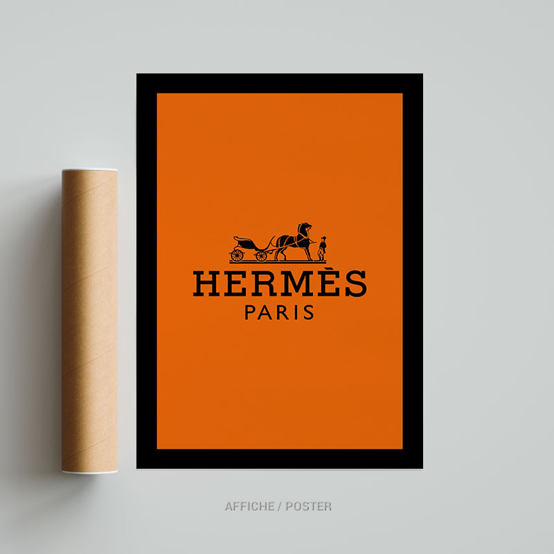 Affiche Hermes orange poster