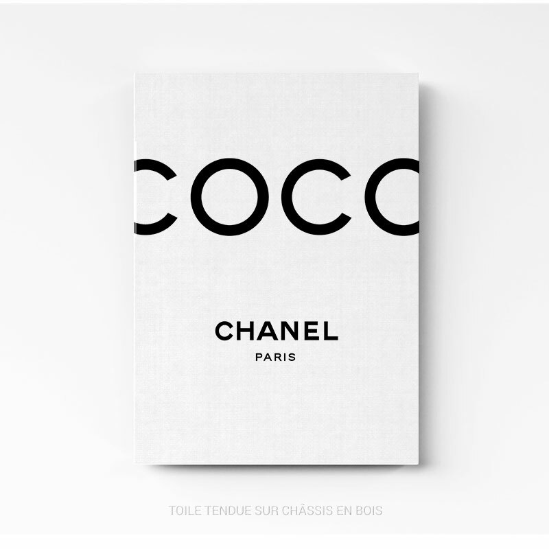 Tableau Coco Chanel sur toile tendue