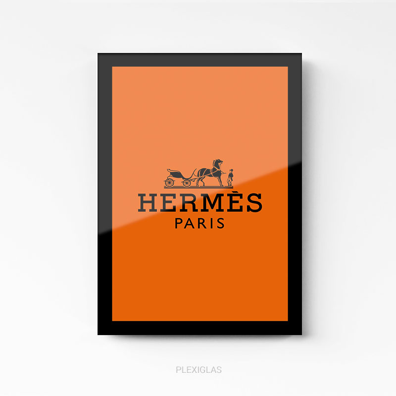 Tableau Hermes orange sur plexi