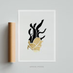 Tableau déco pour cuisine ( ananas or ) affiche poster