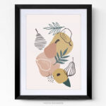 Tableau déco pour cuisine ( poire ) cadre photo