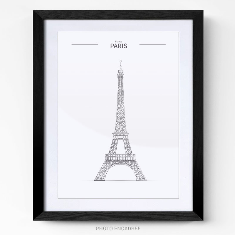 Tableau Tour Eiffel cadre photo