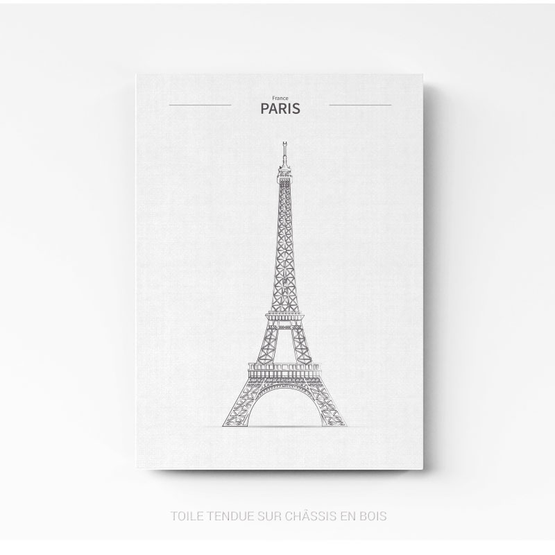 Tableau Tour Eiffel sur toile