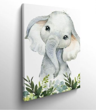 tableau-frame-photo-cadre-bébé-elephant-enfant-bulle-dessin