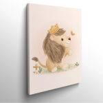 tableau-frame-photo-cadre-lionceau-bebe-dessin lion