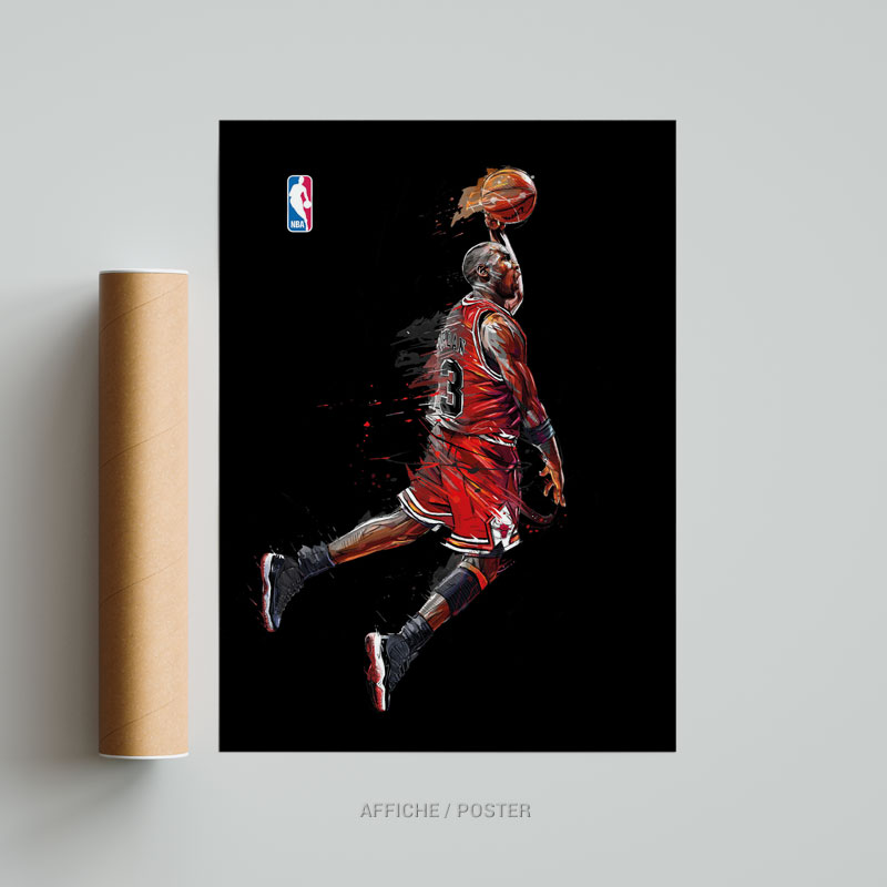 Tableau Michael Jordan NBA affiche