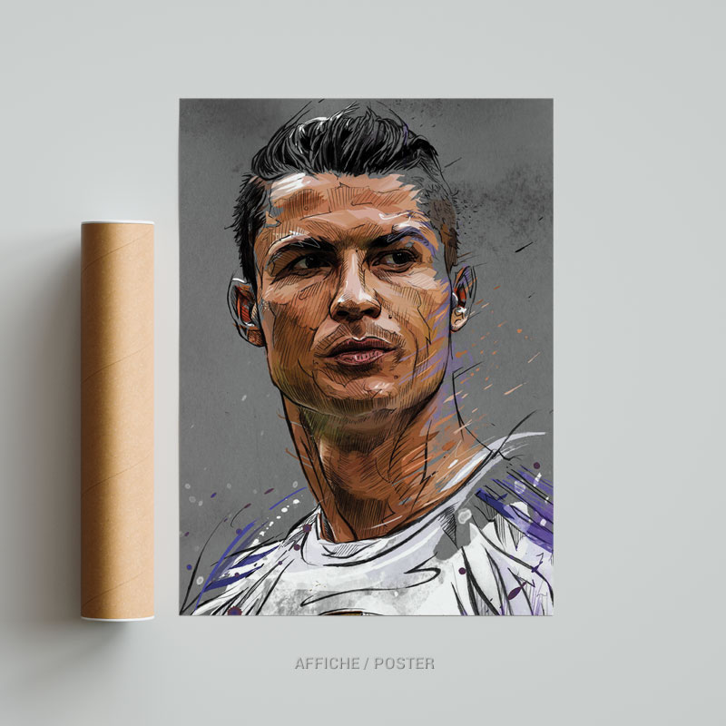 Tableau photo Cristiano Ronaldo foot affiche