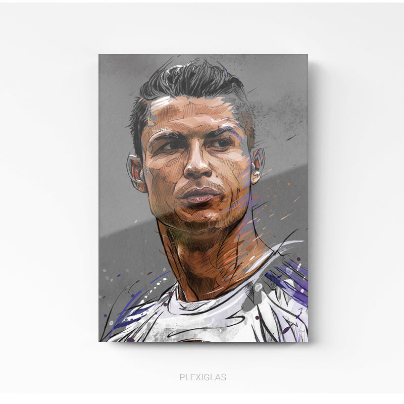 Tableau photo Cristiano Ronaldo foot plexi-glass