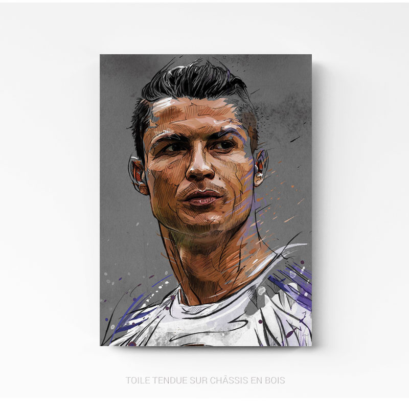 Tableau photo Cristiano Ronaldo foot toile