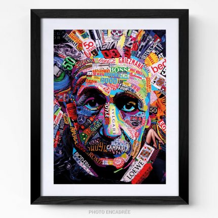 Tableau photo design Albert Einstein cadre