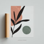 Tableau design line art nature affiche