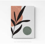 Tableau design line art nature toile