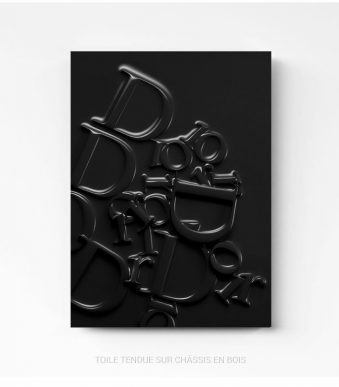Tableau Dior noir toile
