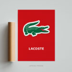 Tableau Lacoste rouge affiche