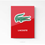 Tableau Lacoste rouge plexi-glass