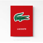 Tableau Lacoste rouge toile