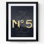 Décoration murale Chanel 5 Frame Wall art prints Affiche Poster tableau cadre photo