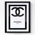 decoration murale Chanel logo Affiche poster tableau cadre photo