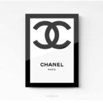 decoration murale Chanel logo Affiche poster tableau cadre photo
