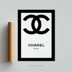 decoration murale Chanel logo Affiche poster tableau cadre photo