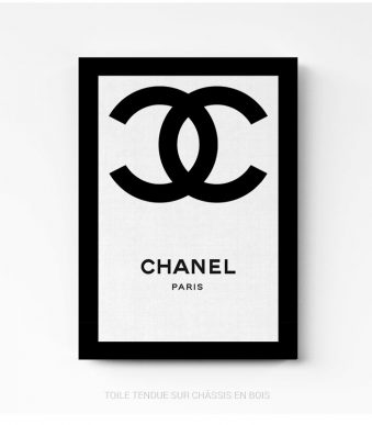 decoration murale Chanel logo Affiche poster tableau cadre photo