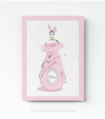 Tableau dior rose marques de luxe home decor decoration murale cadre photo affiche poster