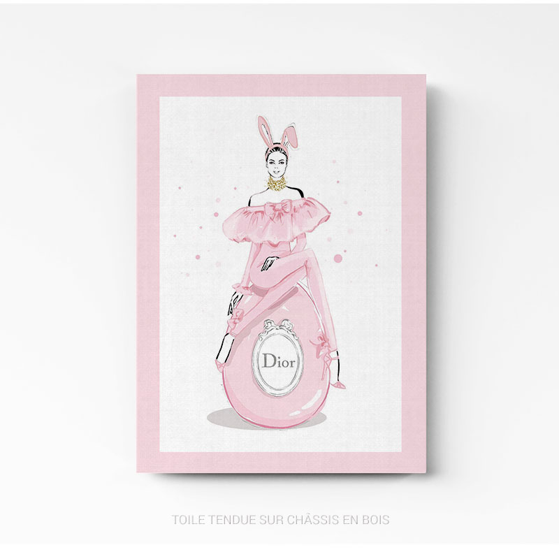 Tableau dior rose marques de luxe home decor decoration murale cadre photo affiche poster