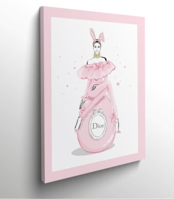 Tableau dior rose marques de luxe home decor decoration murale cadre photo affiche poster