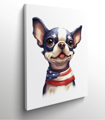 portrait chien Chihuahua chiwawa dog USA amiricain tableau photo home deco decoration murale cadre photo affiche poster
