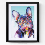Portrait Bouledogue Français art tableau photo home deco decoration murale cadre photo affiche poster