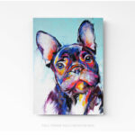 Portrait Bouledogue Français art tableau photo home deco decoration murale cadre photo affiche poster