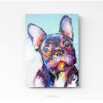 Portrait Bouledogue Français art tableau photo home deco decoration murale cadre photo affiche poster