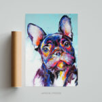 Portrait Bouledogue Français art tableau photo home deco decoration murale cadre photo affiche poster