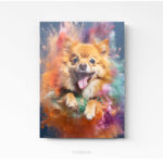 portrait chien spitz nain dog tableau photo home deco decoration murale cadre photo affiche poster