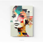 femme art abstrait Woman abstract collage photo art home deco décoration murale cadre photo Affiche Poster portrait