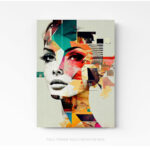 femme art abstrait Woman abstract collage photo art home deco décoration murale cadre photo Affiche Poster portrait