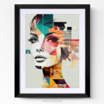 femme art abstrait Woman abstract collage photo art home deco décoration murale cadre photo Affiche Poster portrait