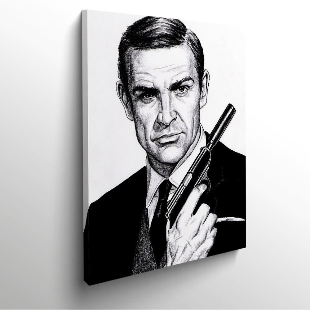 Portrait James Bond 007 Sean Connery Tableaudesign.fr