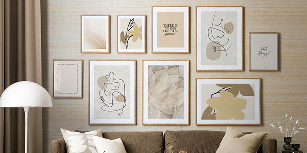 tableau en valeur sur un mur