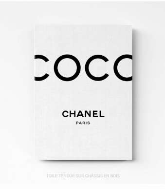 Tableau Coco Chanel sur toile tendue